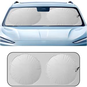 Car Windshield Sun Shade, Foldable Automotive Front Window Heat Blocking Sun Shield, Universal Reflective Vehicle Interior Protective Cover for Car, SUV, Truck (5928 inch)