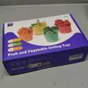 hahaland Baby Sensory Toys - 16 PCS My First Fruit Vegetable Color Sorting Play Food Crinkle, Rattle, Baby Toys 6-12 Months Montessori Toys for 1 Year Old Boy Girl Gifts Toddler Easter Basket Stuffers