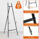 Adjustable Heavy Duty Easel Stand for Mirror,Iron Floor Easel Stand for Wedding Sign,47'' Metal Easel Display Stand(Black)