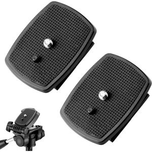 2-Pack Universal 43x43mm Quick Release Plate Set for Velbon Tripods,