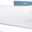 Shredded Memory Foam Full Body Pillow  Side Sleeper  Huggable Long Pillow for Body Relief  with Ultra Soft Cooling Cover, 20 x 54 inches (Body Pillow, White)