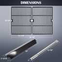 Hiorucet Grill Grate Kits for Charbroil 463268007, 463268008, 463268606, 463268706, 463248108, Cooking Grates, Heat Plate Shields, Burner Tubes and Carryover Tube for Charbroil Grill Replacement Parts