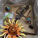 Sunset Vista Designs Southwest Wind Spinner - Solar Powered LED Lighted Yard Décor with Sensor, 42.75" Tall, Kokopelli