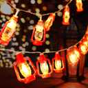 AceList 30 LED Red Lantern String Lights for Bedroom Patio Garden Holiday Home Indoor Decorations, Mini Kerosene Lights String (Warm White Light)