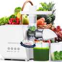 MegaWise Pro 2025 Updated Slow Masticating Juicer, 95% Juice Yield, 2-Speed & 9-Segment Spiral Cold Press, for Vegetables Fruits Nuts, Enhanced Nutrition Better Taste