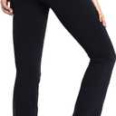 BUBBLELIME 29"/31"/33"/35"/37" Women's High Waist Straight Leg Yoga Pants Tummy Control Workout Pants with Pockets (Black, M)