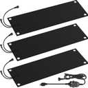 3 Pcs Heated Snow Melting Mats, 10 x 30 in No-Slip Rubber Heated Outdoor Mats, Snow and Ice Melting Mats for Winter Outdoor Stairs, Steps, Doorways,Walkways, Driveway, 2 in/h Melting Speed