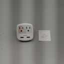 USB Wall Charger, Wall Plug Adapter Outlet Extender, TESSAN 3 Charger Block (1 USB C Port), Multi Charging Station for Cruise, Bathroom, Office, Dorm Essentials (Grey)