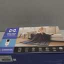 Sealy Electric Blanket Throw Size 50"*60",Super Cozy Flannel to Sherpa Reversible Heated Blanket Throw with 6 Heating Levels & 2-10 Hours Auto Off Overheating Protection Machine Washable,Beige