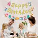 Bake Themed Birthday Banner, Sweet Chef Birthday Banner, Baking Birthday Party Decor, Cookout Themed Party Decorations, Bakery Supplies, Gold Glitter