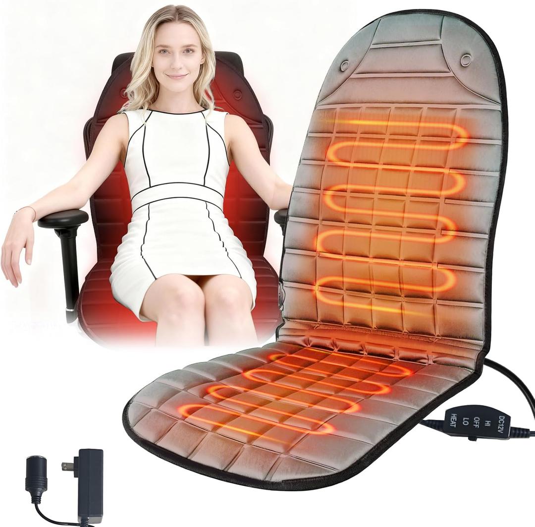 SPRKLINLIN Seat Cushion, Full Back and Seat Cover, Office Chair Pad for Winter Gift (Light Gray)