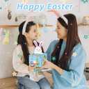 8 x Easter Money Box for Cash Gift Pull - Surprise Gift Box for Kids Boys Girls - DIY Money Pull Box with 100Pcs Transparent Bags - Easter Money Gift Ideas for Women Men - Blue