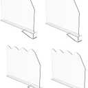 Home 4 Pack Acrylic Shelf Dividers for Closet Organization - Closets Shelf and Closet Separator for Storage Organization