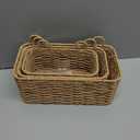 3 Piece Wall Hanging Baskets for Organizing Paper Rope Woven Baskets Sets Boho Style Storage Bins for Fruits Vegetable Kitchen Storage Farmhouse Wall Decor Housewarming Gifts
