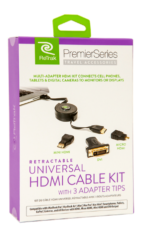 Retrak HDMI Cable Mini Micro DVI