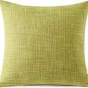 OTOSTAR Linen Throw Pillow Cover Set of 1 Decorative Square Pillowcases Cushion Covers 16x16 Inch for Home Decor Sofa Bedroom Car 40 x 40CM Sage Green