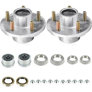 AEagle 2 Sets 5 on 4.5" Bolt Circle Hot-Galvanized Idler Hub Kits for 3,500lbs Boat Trailer 1-1/16'' to 1-3/8'' Tapered Axle, Inner & Outer Cone Bearings AEagle 2 Sets 5 on 4.5" Bolt Circle Hot-Galvanized Idler Hub Kits for 3,500lbs Boat Trailer 1-1/16'' to 1-3/8'' Tapered Axle, Inner & Outer Cone Bearings