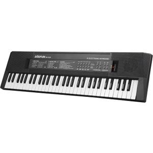 61 Keys Digital Music Electronic Keyboard Kids Multifunctional Electric Piano for Piano Student with Microphone Function Musical Instrument ALKOY