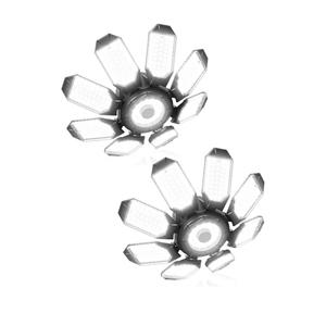 Adiding LED Garage Ceiling Lights 2 Pack w/ 8+1 Adjustable Panel, Super Bright 28000LM Deformable Basement Light Bulb Fixture Screw in E26 Socket Base for Indoor Workshop Attic Gym Bay Laundry Utility