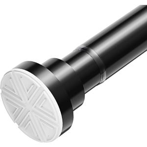 Black Shower Curtain Rod 25~85 Inches Adjustable Stainless Steel Shower Curtain Rods Spring Tension,Tension Curtain Rod,Non Slip,No Drilling, Sturdy and Durable.