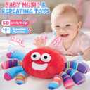Golray Baby Crawling Toys 12-18 Months, Musical Dancing Tummy Time Red Crab with 50 Songs, Walking Moving Baby Sensory Toys, Toddlers Girls Boys Birthday Gifts for Infants 1-3 Years Old