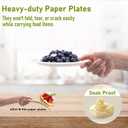 Small Paper Plates 7 Inch 500 Pack, Heavy Duty Eco Friendly Disposable Plates, Compostable Dessert Plates Bulk for Party, Appetizer, Cake, White