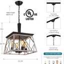 Q&S Farmhouse Chandelier,Dining Room Light Fixture