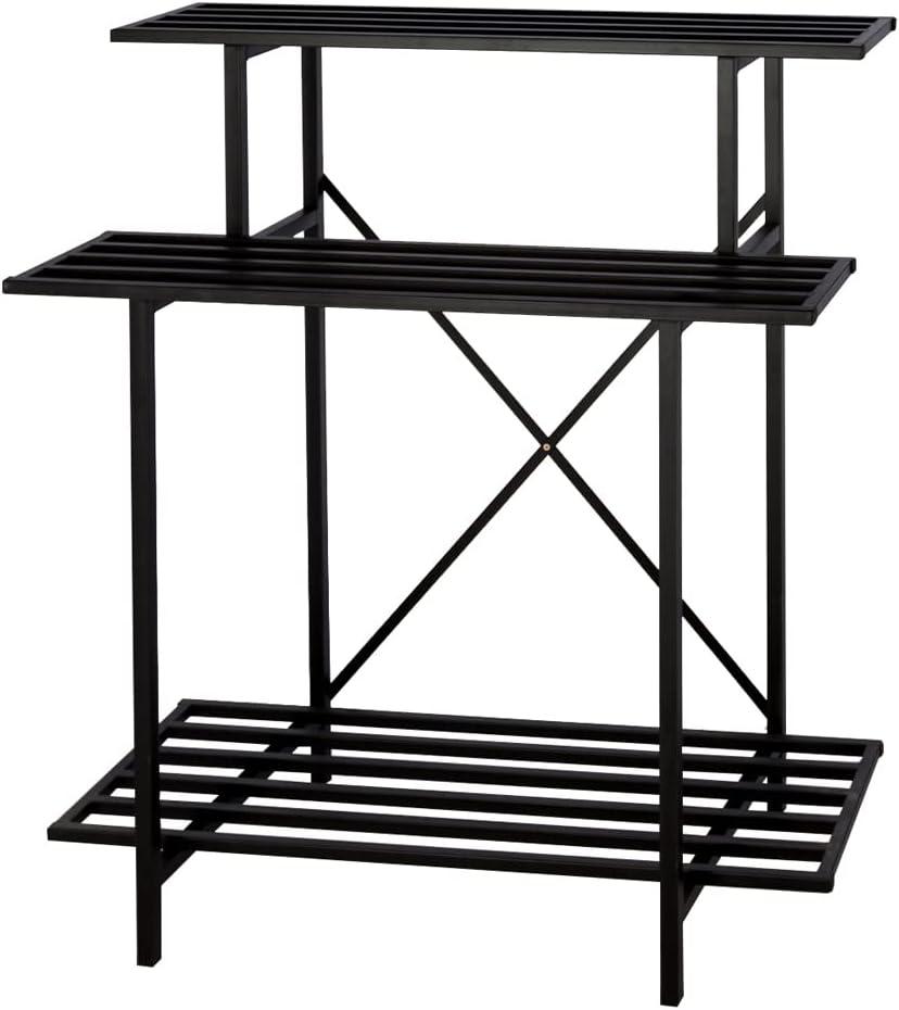 Zhongma 3 Tier Sturdy Plant Stand Space-Saving Heavy Duty Plant Holder for Home Indoor and Outdoor, L35.43 xW17.32 x H39.37 inch, 660 LBS Capacity & Heavy Duty Construction.