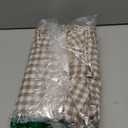 Taupe/White Plaid Ruffled Body Pillow Cover Washed Cotton Farmhouse Checkered Gingham 1 Piece Pillowcase for Living Room 20"x54" Brown