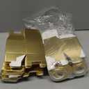 Adecortalk 100 Pcs Mini Gold Gift Boxes 2x2x2 Inches Paper Party Favor Boxes Gift Candy Boxes with Ribbons for Birtyhday Wedding Baby Shower Graduation Bridal Shower Halloween Christmas Valentine Gifts