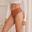 oshkang Thongs for Womens High Waisted Seamless for Women Underwear Sexy Breathable Panties 6 Pack, L