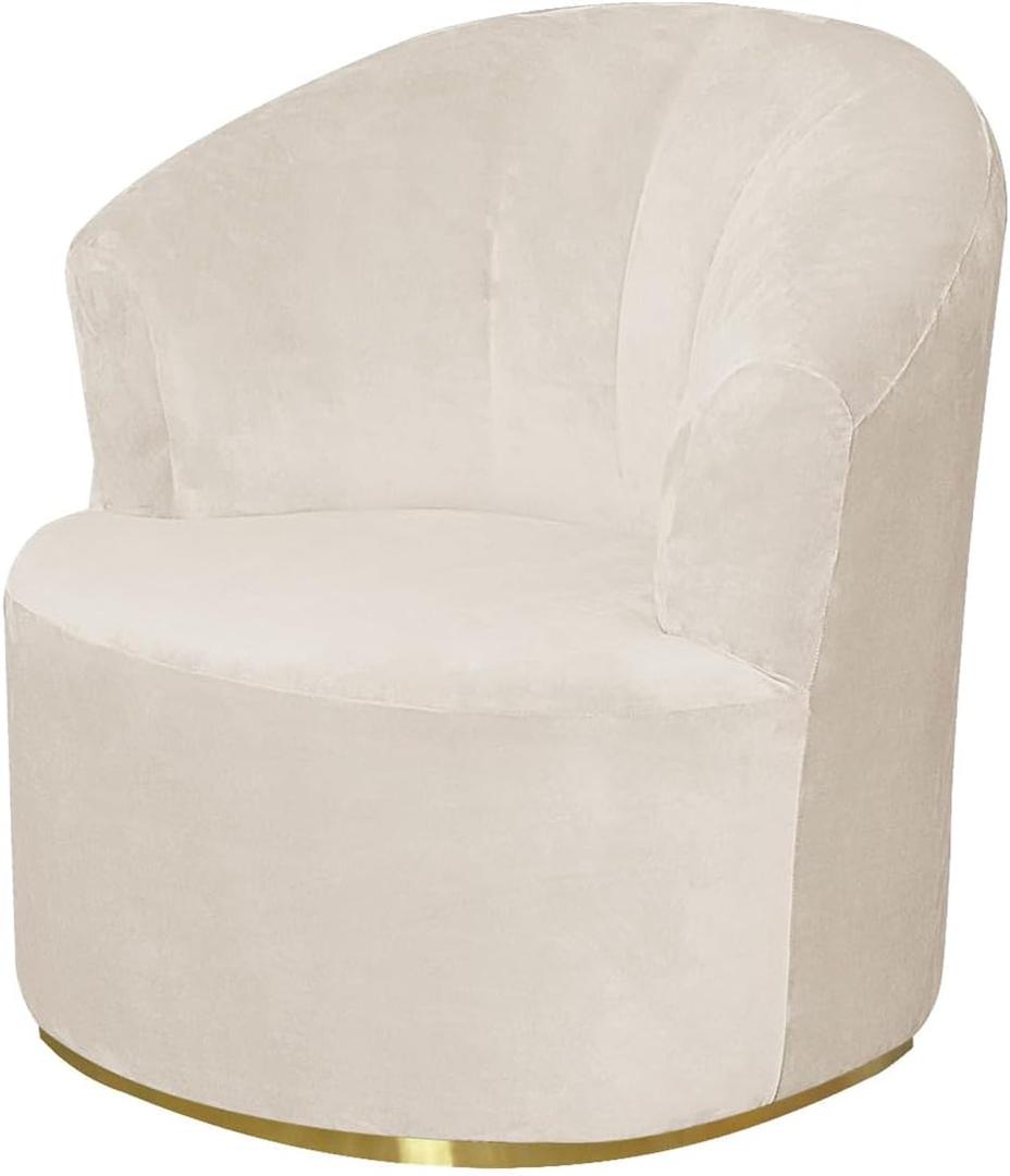 Velvet Single Sofa Cover Swivel Barrel Chair Cover Modern Accent Chair Slipcovers Barrel Armchairs Sofa Cover Protector for Home Decor Living Room
