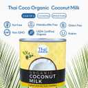 Thai Coco - Organic Coconut Milk Full Fat Unsweetened - 14 fl. oz. 6 Pk