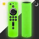 Remote Cover for 2nd Gen Fire Stick, Silicone Case Compatible with Fire TV Stick 4K, Glow in The Dark, Green