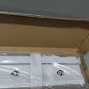 No Drill L-Shaped Vinyl Cordless Mini Blinds,White,37.5" Wx 64" H