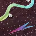 KYKU 80s Costume 90s Clothes Hawaiian Shirt for Men Button Down Shirts Short Sleeve Retro Disco Outfits (Small)