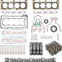 E1840P Sloppy Mechanics Stage 2 Camshaft Cam Kit with LS7 Lifter, Spring, Head Gaskets and Bolts Kit for 1997-2007 LS LS1 5.3L 5.7L Engine
