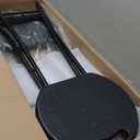 Suzile 2 Pcs 24 Inch Tall Folding Chair Portable Plastic Stool Chair Heavy Duty Foldable Bar Stools with Handle for Adults Kitchen Counter Room Home Camping Indoor Outdoor, 300lbs Capacity (Black)