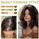 TYQ Hair Toppers for Women with Thinning Hair,14 Inch 360 3D Synthetic Curly Wavy Side Part Clip in Bangs(Ombre Dark Root to Blonde #R4/22/60)