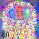 Ollny Christmas Lights Outdoor Waterproof, 1000LED 328FT Super Long String Lights with Remote 3 Timer, Plug in 8 Modes Fairy Light for Outside House Bedroom Xmas Decorations, Multicolor