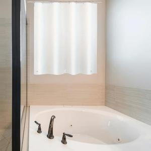 Waterproof Plastic Shower Curtain 40x36 for Bathroom Window, Heavy Duty Vinyl Shower Window Curtain 40W x 36H, White