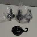 Heavy Duty Vacuum Wreath Cup Adhesive Hook,Hanging 13 lbs Robe Towel Hooks, Easy to Install and Remove, Super Suction for Kitchen， Bathroom and Restroom (Shiny Black, 4 Pack)