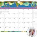 2 x Lbylyhxc 2026 Calendar - Includes January 2026 to June 2027-18 Monthly Wall Calendar 2026, 11 x 8.5 Inches.Thick Paper with Julian Dates and Block for New Year and Christmas Presents (wall calendar 2026-2027 flower)
