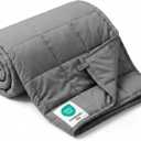 Smart Queen Weighted Blanket for Adults (15 lbs, 48 x 72, Twin Size) Breathable Heavy Throw Blanket for 120-160 lbs, Soft Thick Blankets with Cooling Glass Beads, All Season, Machine Washable, Grey