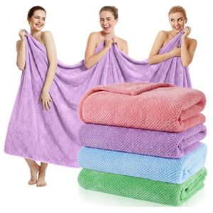 Newwiee 4 Pcs Oversized Bath Towels 40x80 Inches Extra Large Bath Sheet Towels for Adults Quick Dry Soft Absorbent Fluffy Microfiber Shower Sheet for Bathroom Hotel Spa (Fresh Colors)