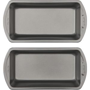 GoodCook Nonstick Loaf Pan 8 x 4-Inch Heavy-Duty Steel Bakeware with Easy-Clean Non-Stick Coating, Oven & Dishwasher Safe Pan for Meatloaf Breads Lasagnas Casseroles & More, Set of 2, Gray