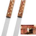 Upgraded Paver Removal Tool, Sapele Hardwood Handle & Dual-Height Joint Scraper, Heavy-Duty Steel Paver Lifter & Puller, Brick Block Driveway Garden Yard Patio Paver Extractor Tool