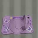 Case for Samsung Galaxy Tab A11 8.7 Inch 2025/ Galaxy Tab A9 8.7 Inch Cute Butterfly Cover 3D Rotating Handle Stand & Shoulder Strap Soft Silicone