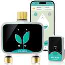 QUOBAS WiFi Sprinkler Timer with Brass Inlet & Outlet, 2-Zone Smart Water Timer for Garden Hose with APP Remote Control, Manual Watering, Rain Delay Watering, for Lawn, Garden