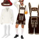 Spooktacular Creations Men’s German Bavarian Oktoberfest Costume Set, Beer Costume Hat for Adults Halloween and Beer Festival Size L